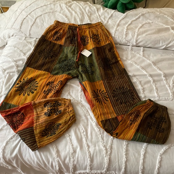 Colorful Patchwork Boho Pants - Picture 2 of 2